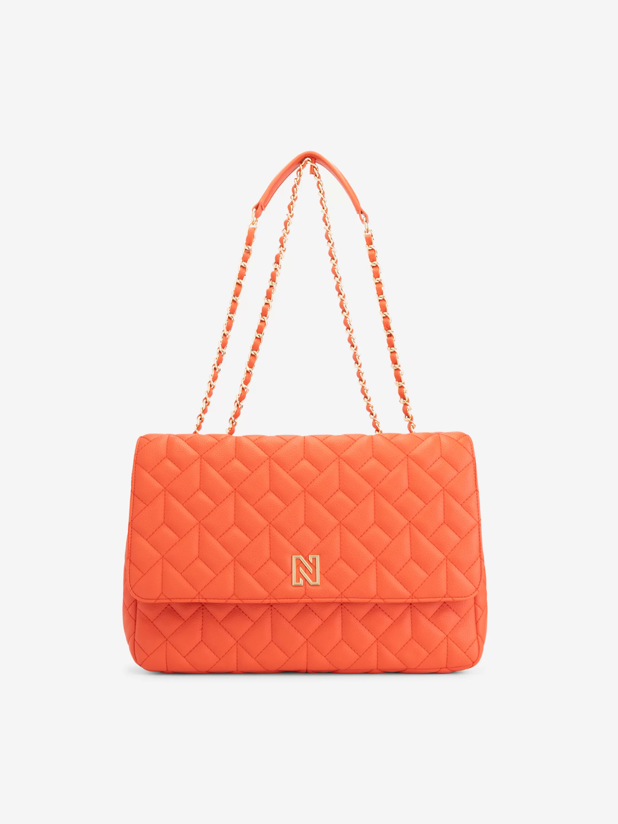 Best Sale NIKKIE Big Quilted shoulder bag with chain Paprika