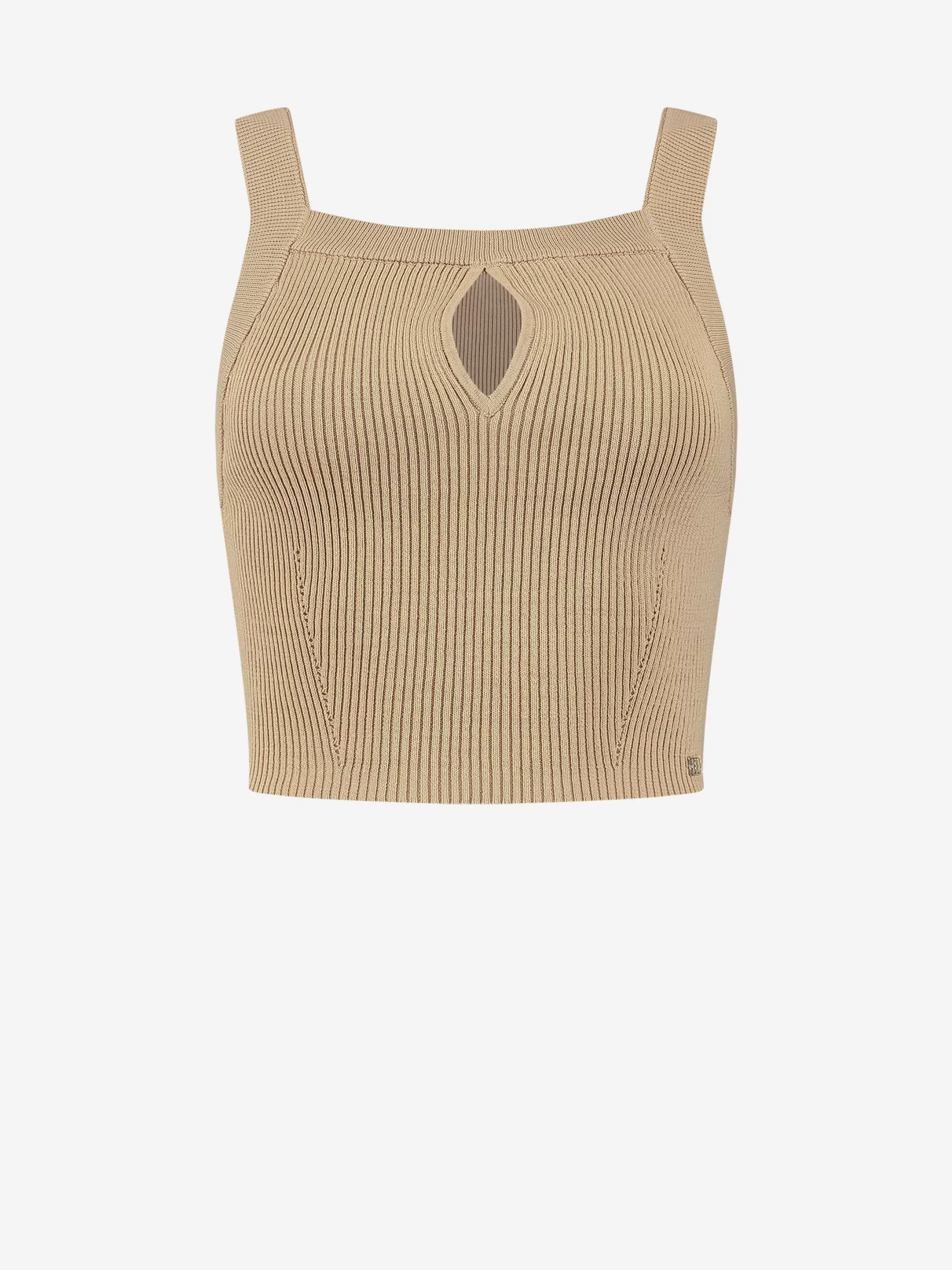 Cheap NIKKIE Crop top with cut out Latte