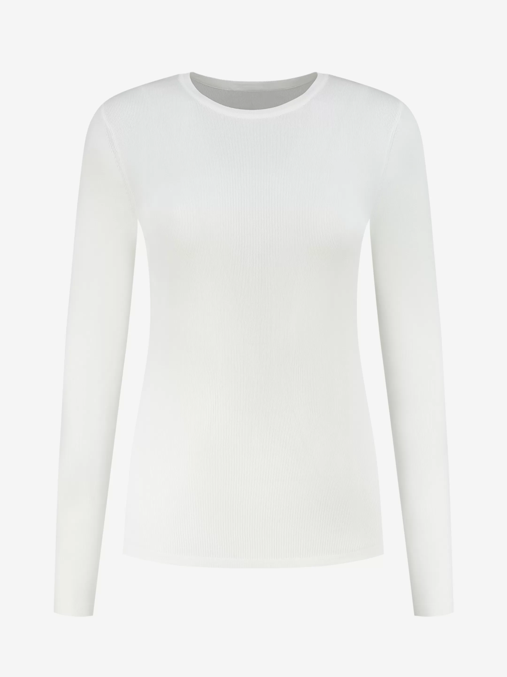 Online NIKKIE Fitted longsleeve with roundneck Star White