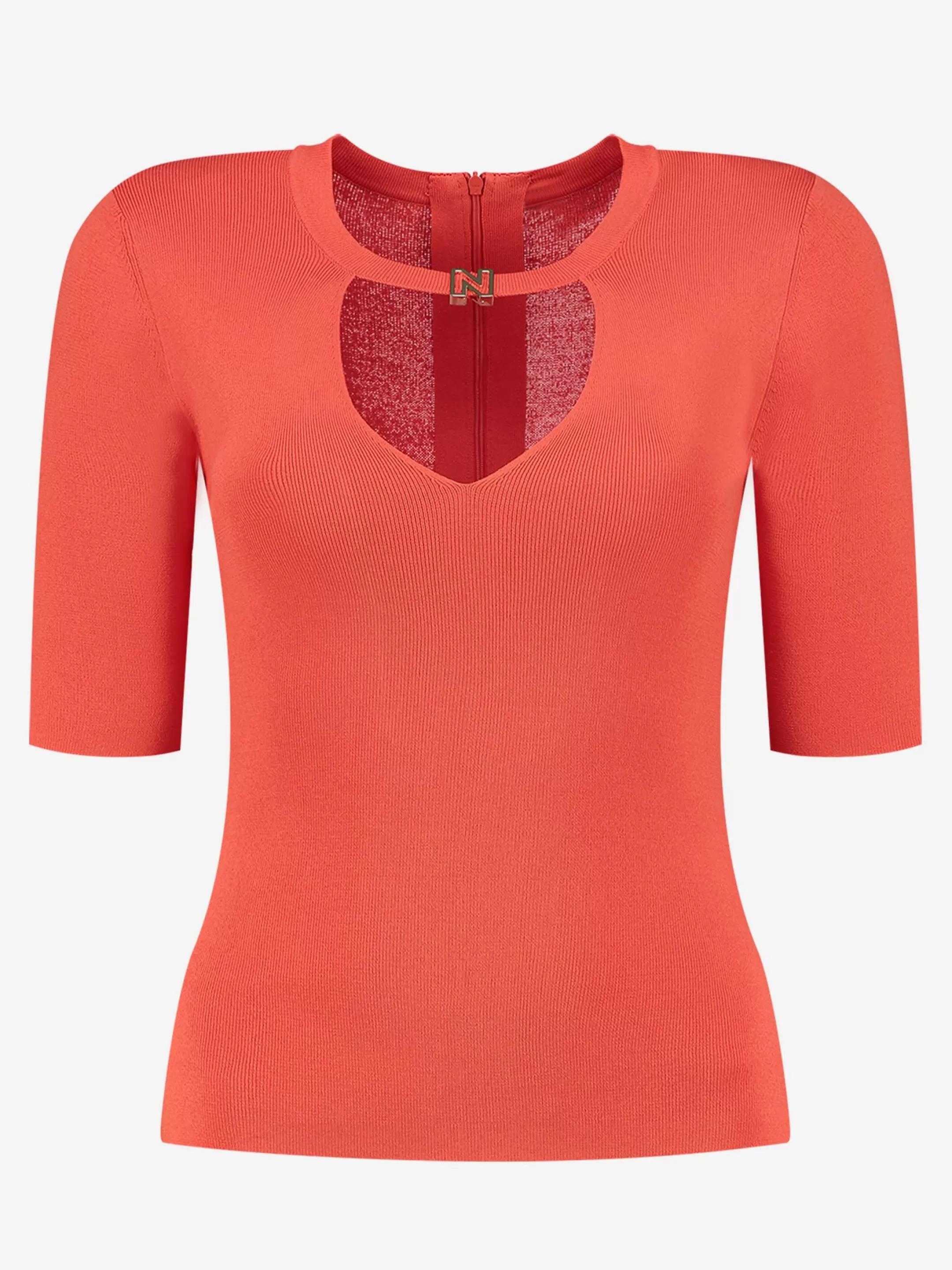 Sale NIKKIE Fitted top with N logo   Paprika