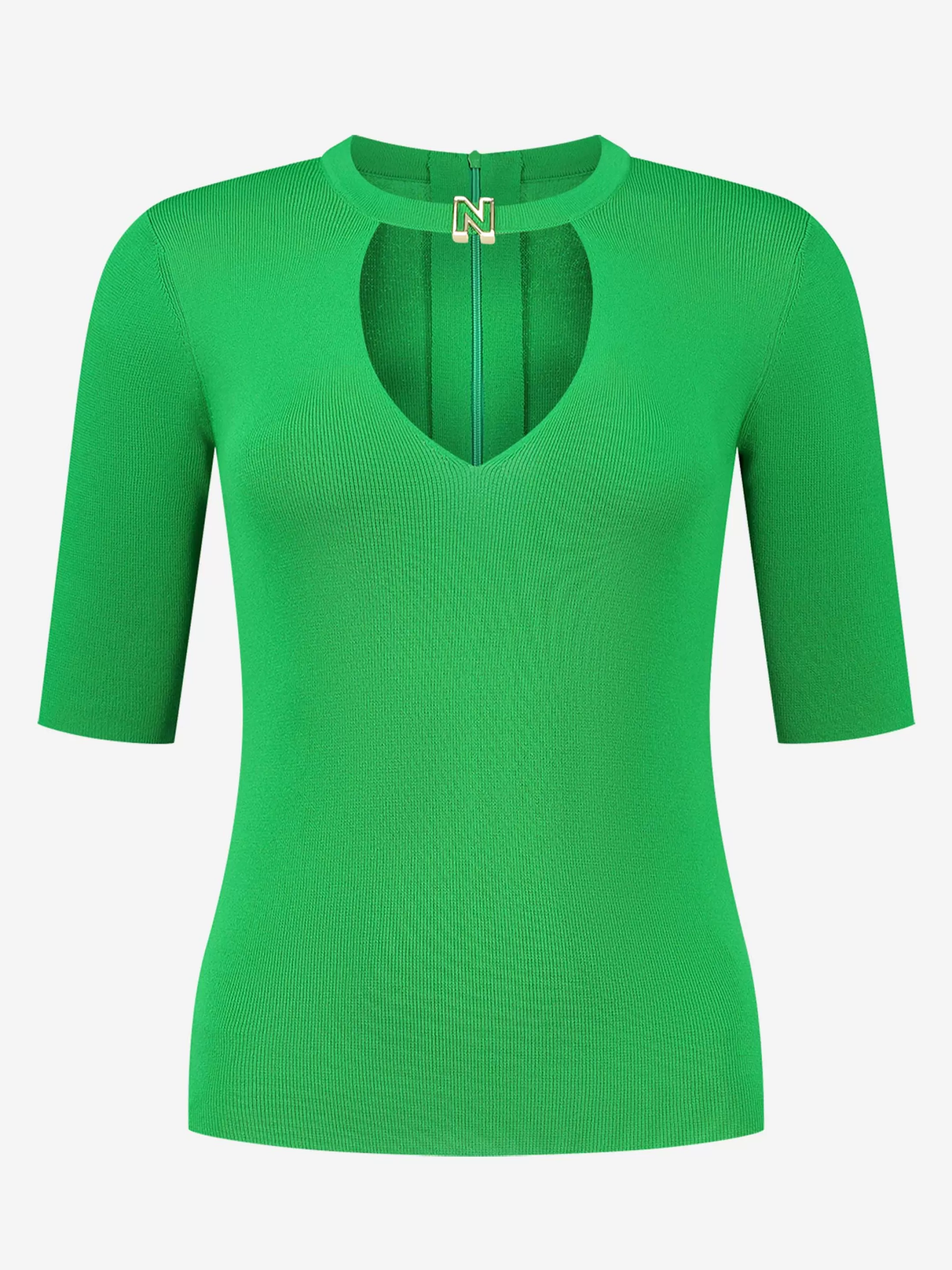 Discount NIKKIE Fitted top with N logo   Fern Green