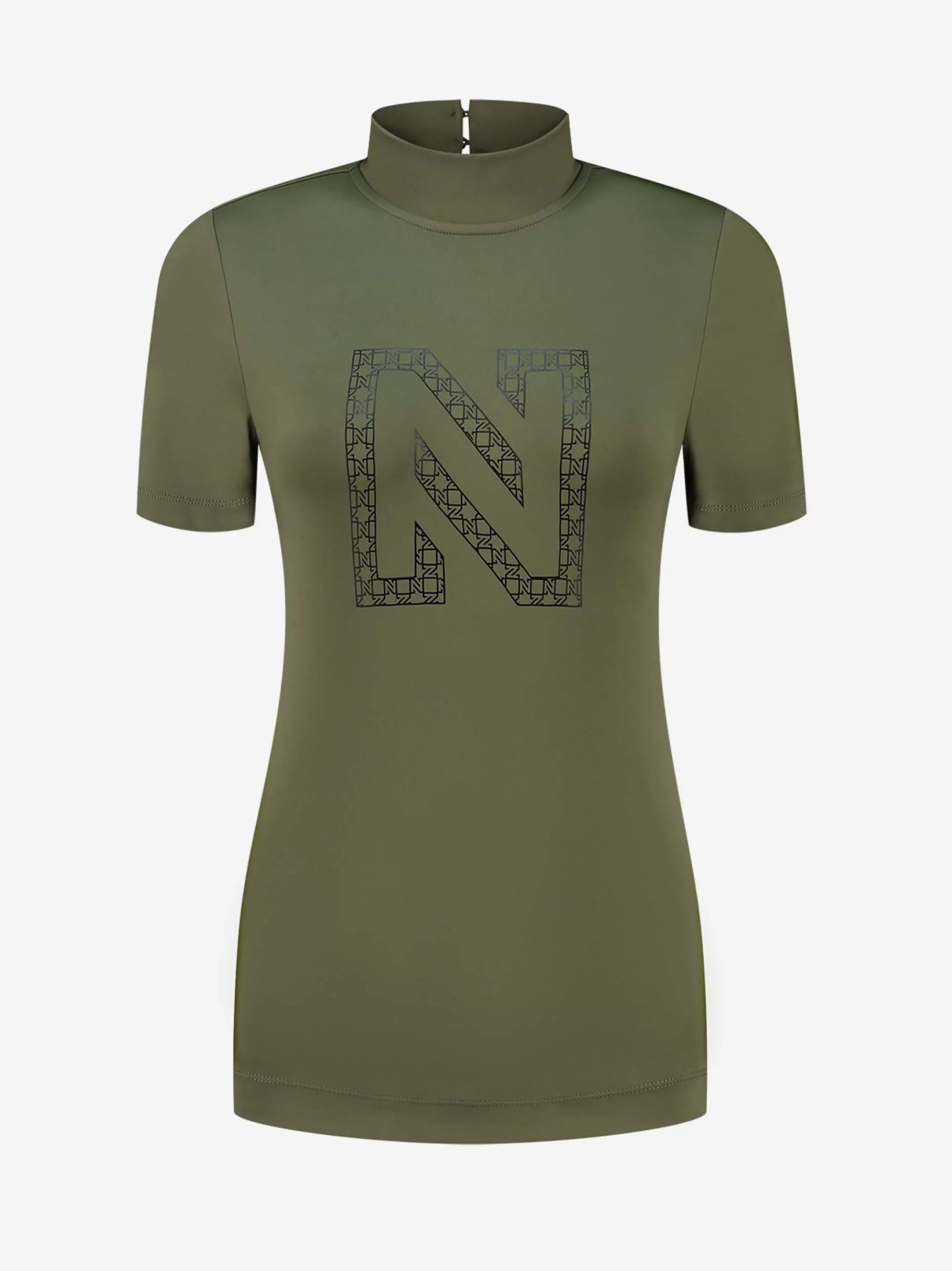 Clearance NIKKIE Logo Trainingsshirt with high neck Olive Night