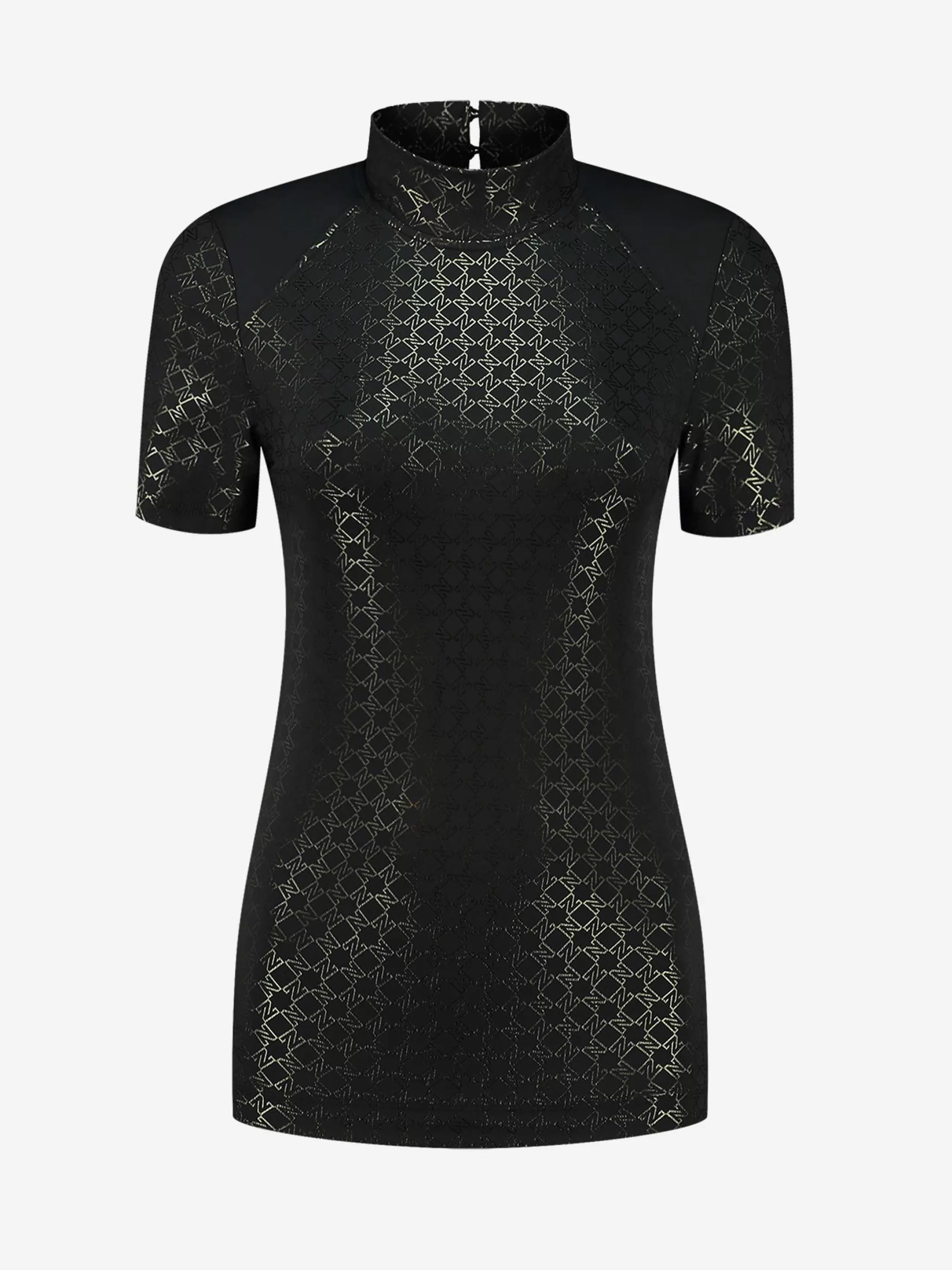 Discount NIKKIE Logo Trainingsshirt with high neck Black/Olive Night