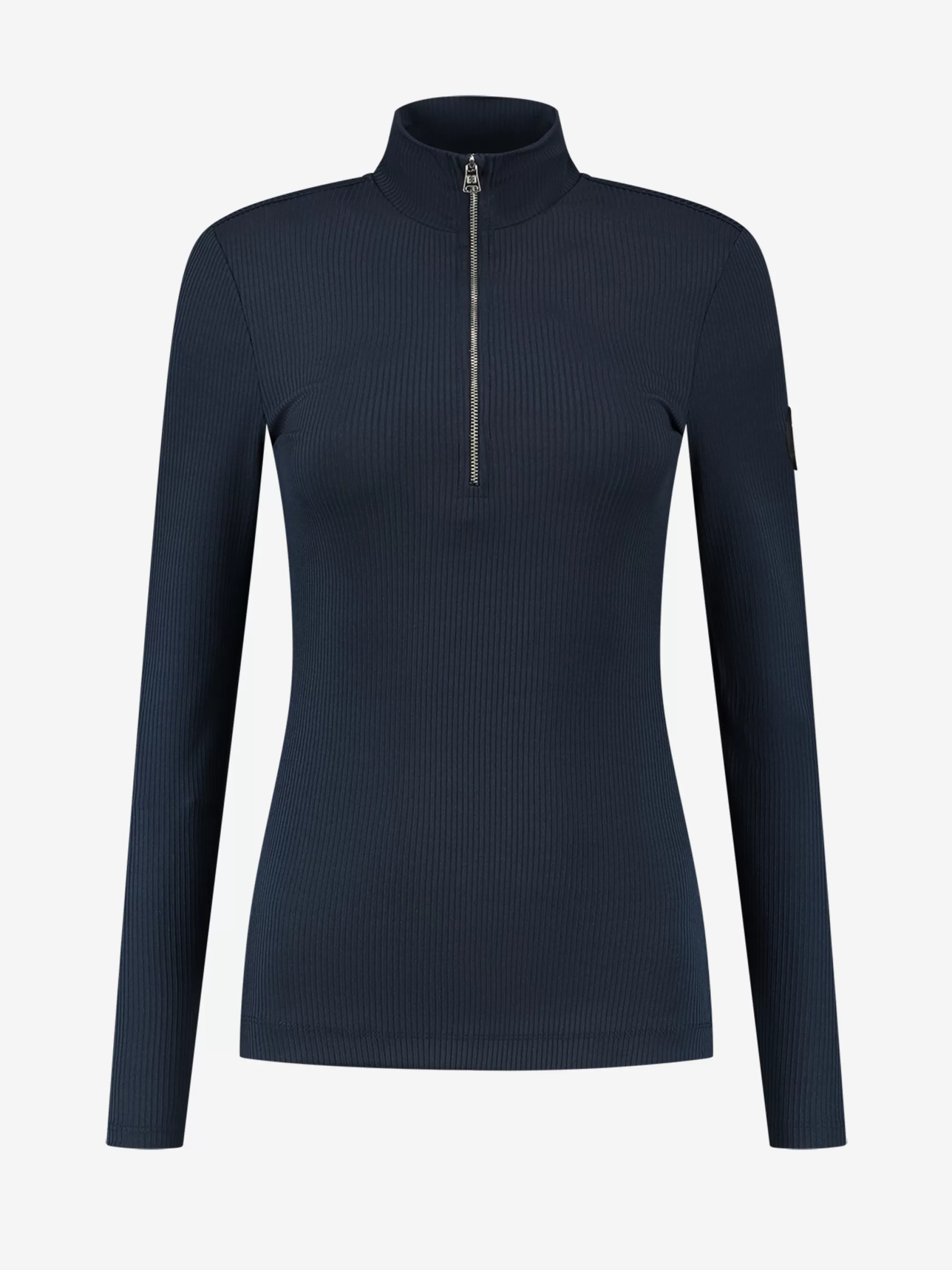Flash Sale NIKKIE Longsleeve rib top with zipper Midnight Blue