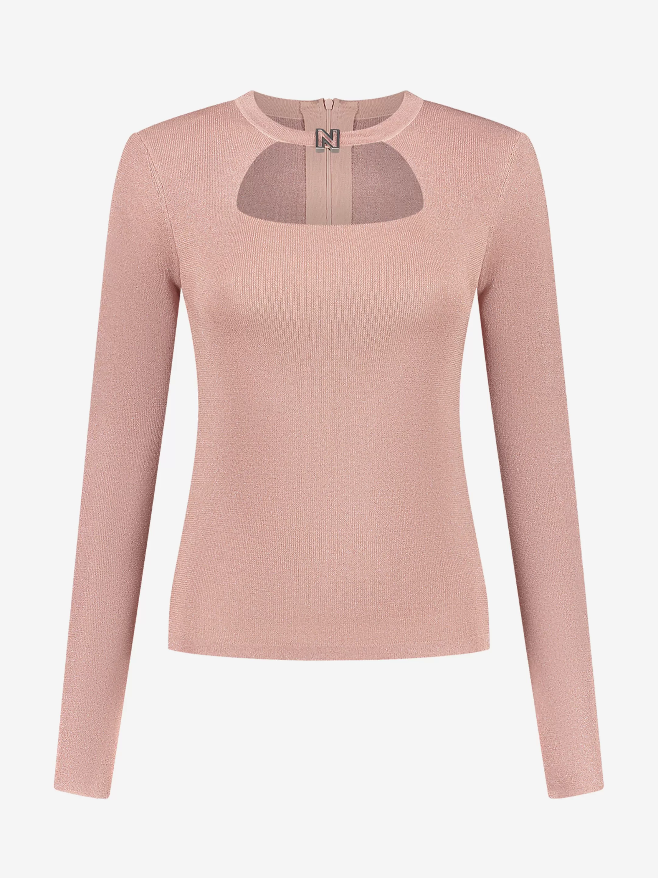 Cheap NIKKIE Lurex top with N slide Sweet Pink
