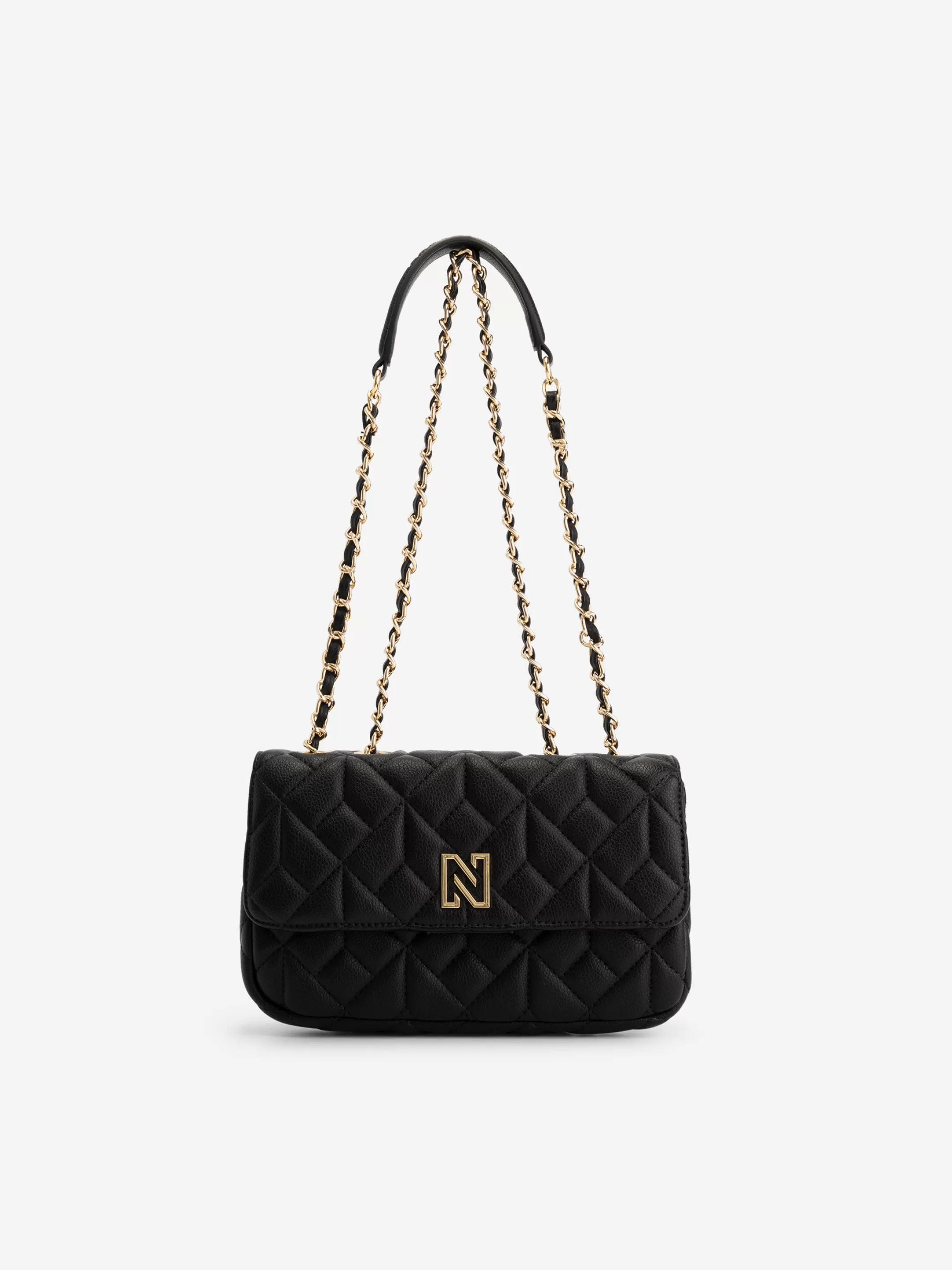 Best Sale NIKKIE Quilted shoulder bag with chain Black