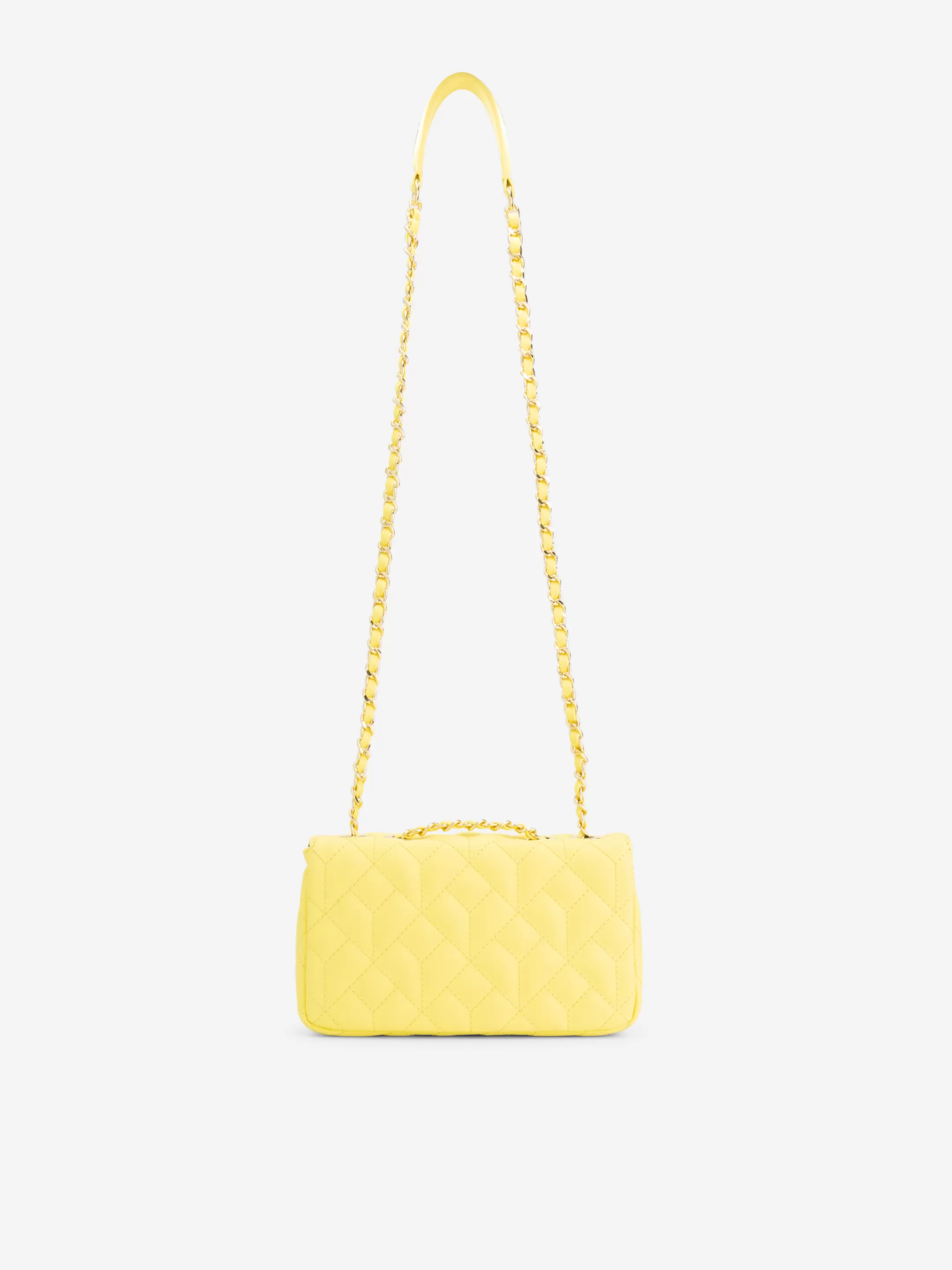 Best Sale NIKKIE Quilted shoulderbag with chain Lime Yellow