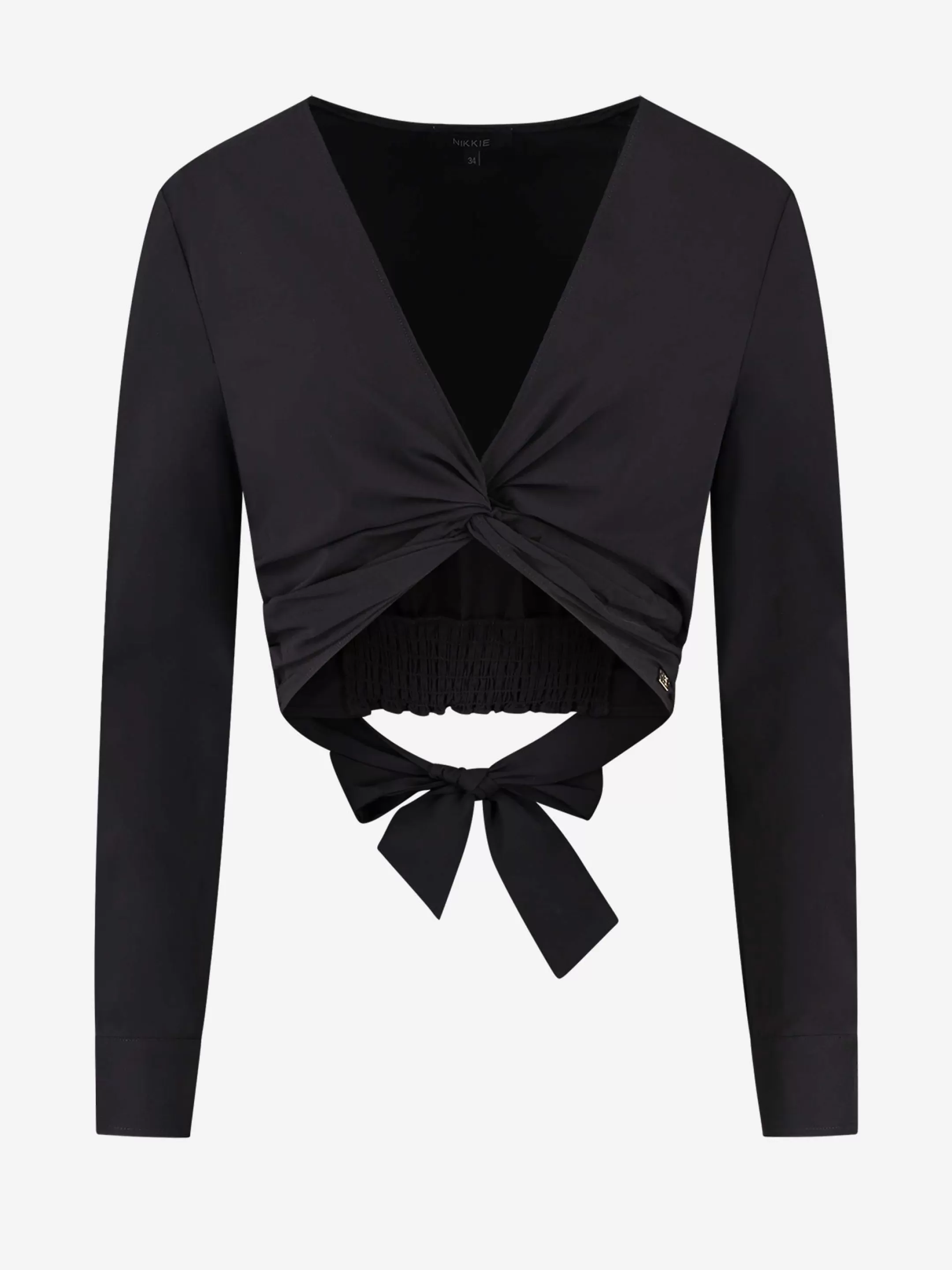 Clearance NIKKIE Short knotted top Black