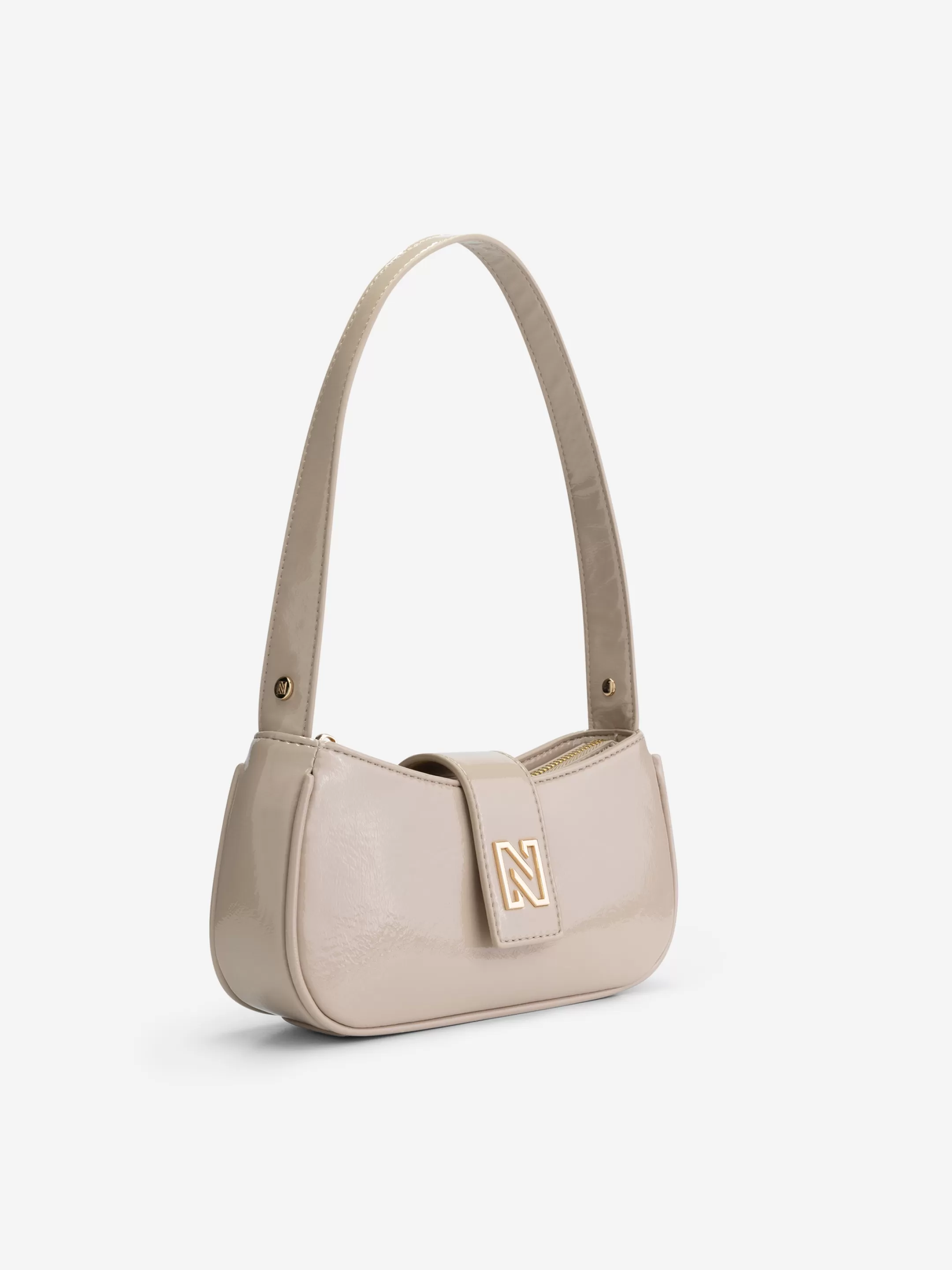 Best NIKKIE Small lacquer Shoulderbag Hummus/Gold