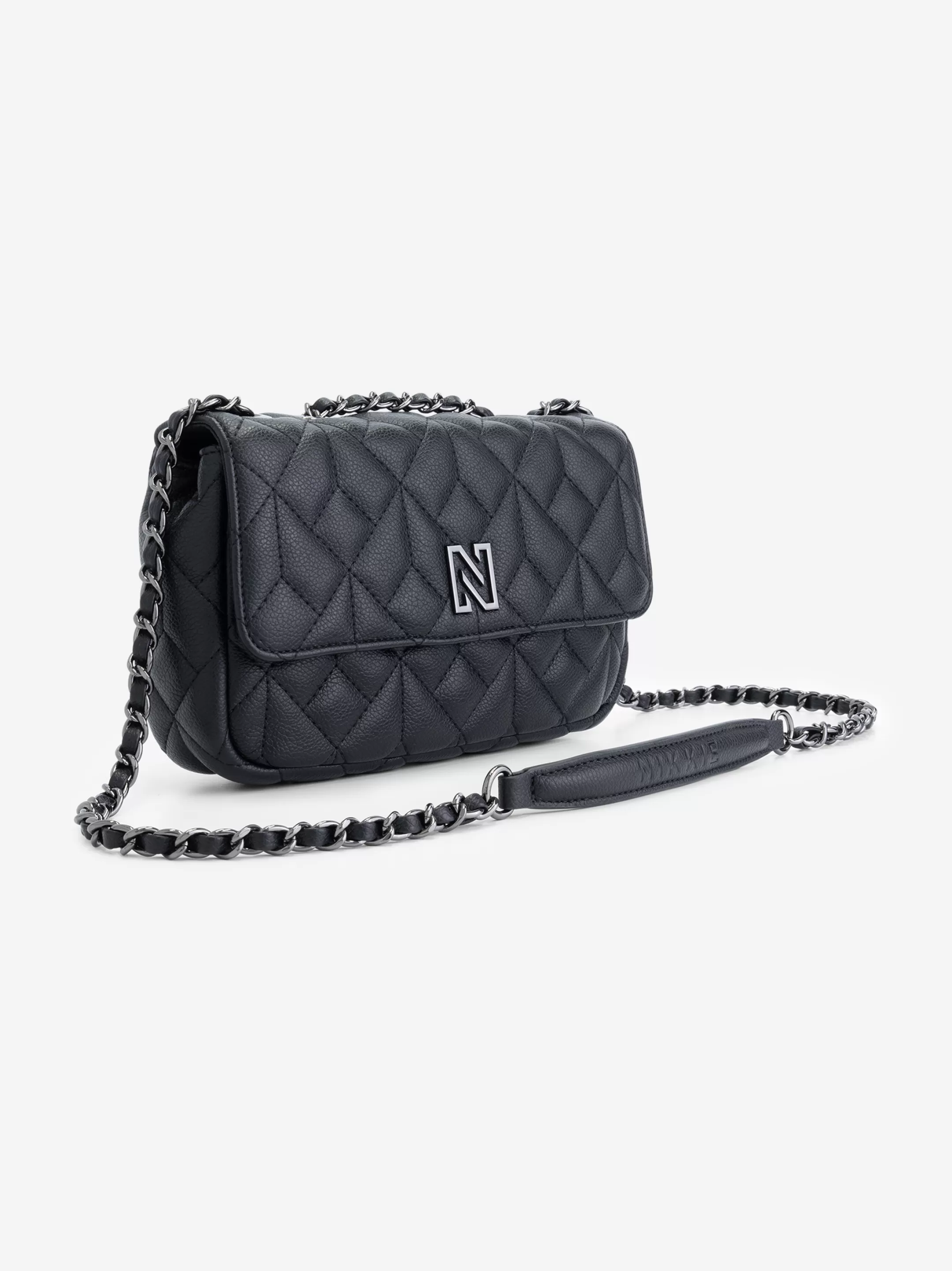 Best NIKKIE Small quilted Shoulderbag with Chain Black/Gun Metal