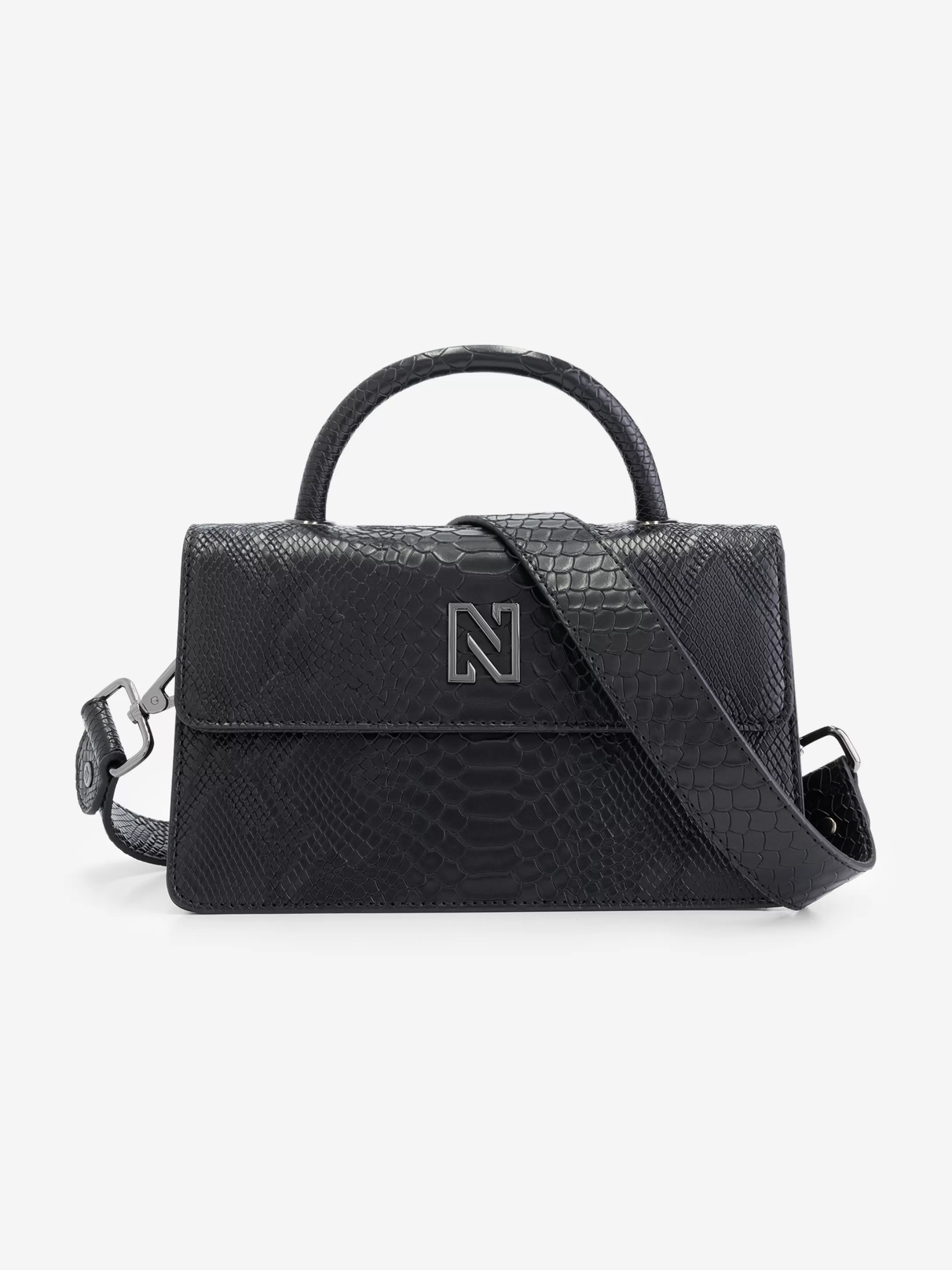 Best NIKKIE Small Snake Shoulderbag Black/Gun Metal