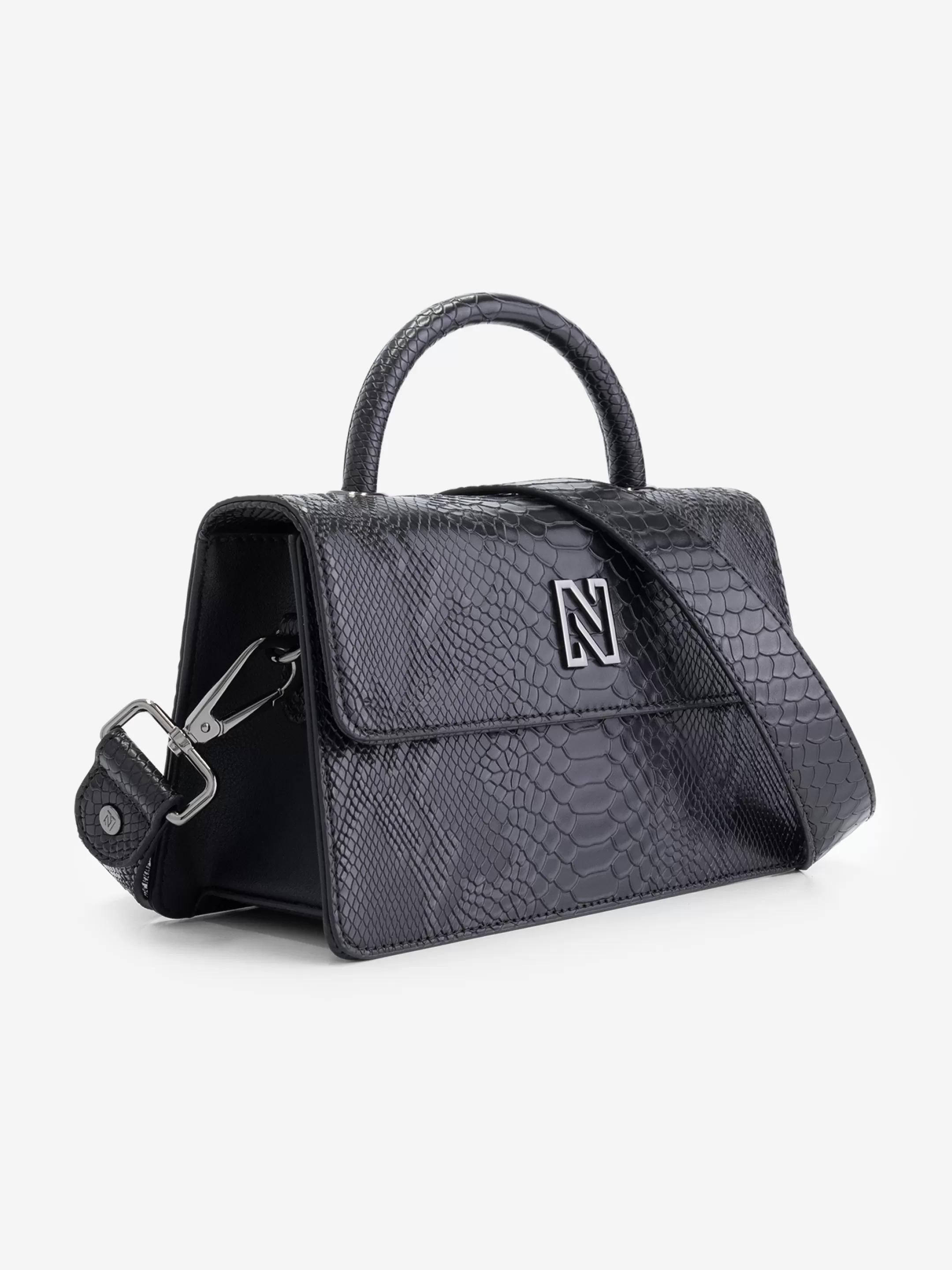 Best NIKKIE Small Snake Shoulderbag Black/Gun Metal