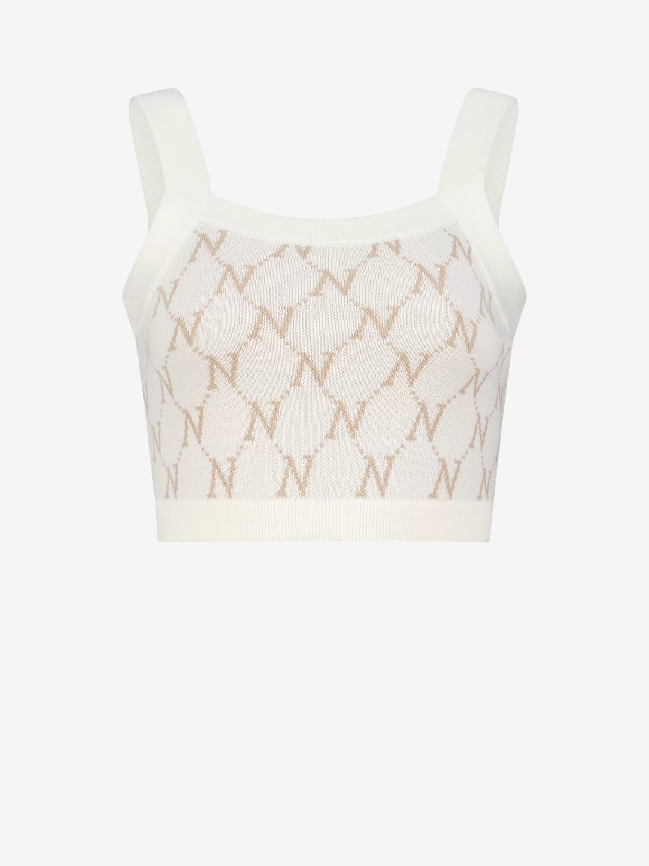 Clearance NIKKIE Soft cropped top Pearl/Black