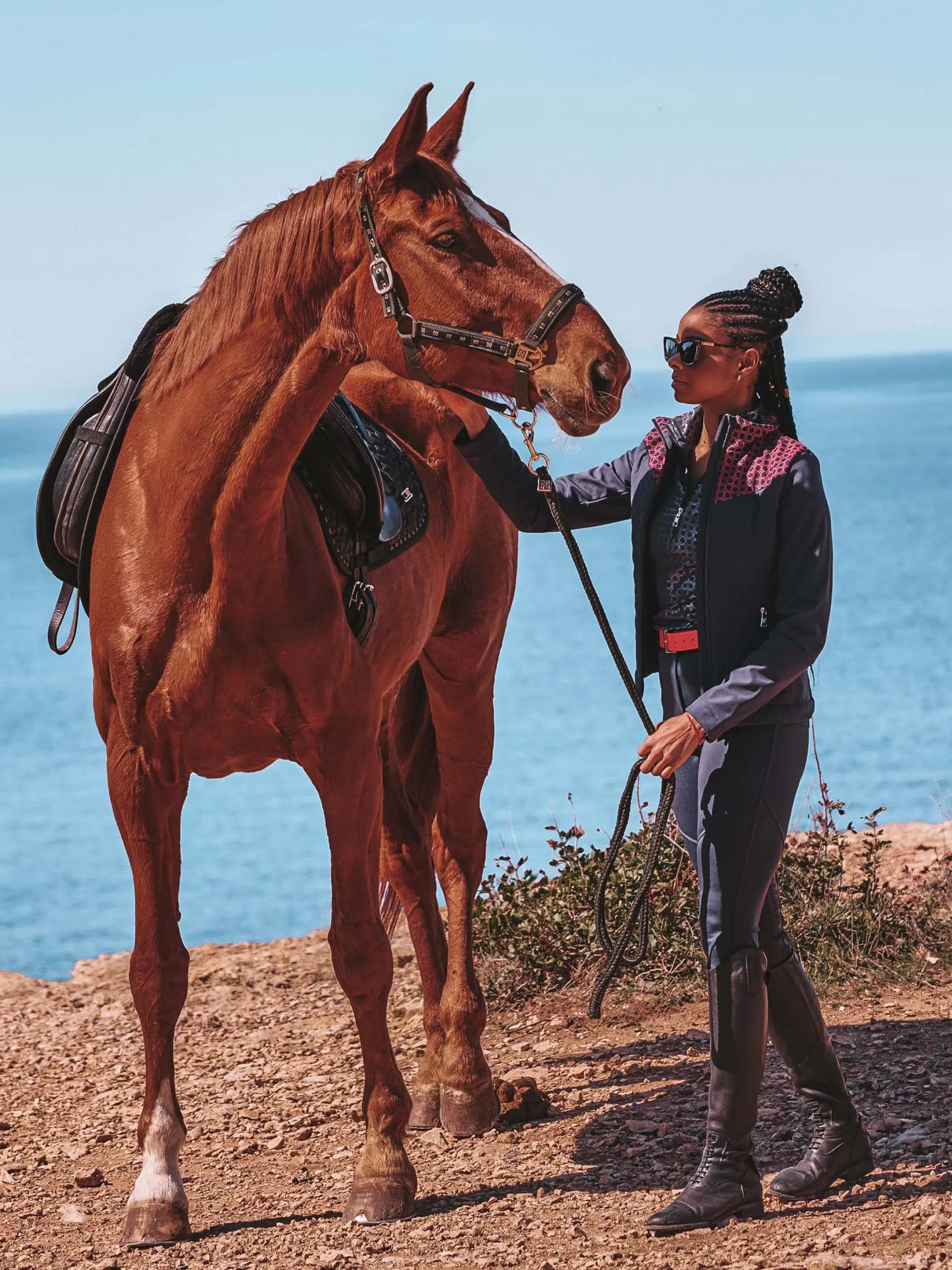 Discount NIKKIE Softshell riding jacket with N monogram Inkling