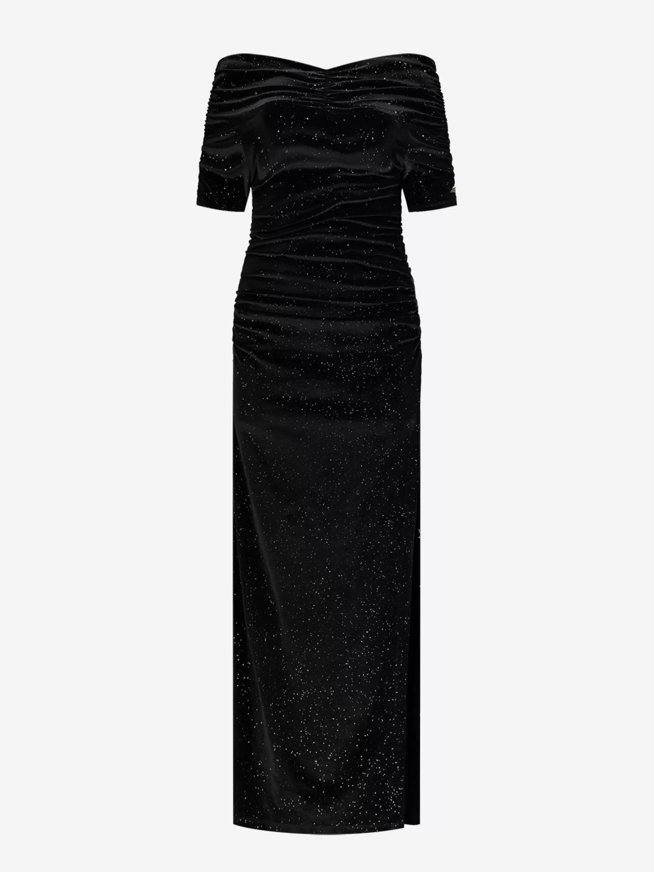 Cheap NIKKIE Velvet off shoulder maxi dress Black